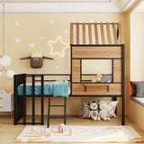Loft Bed With Roof, Window, Guardrail, Ladder - Furniture Home Direct