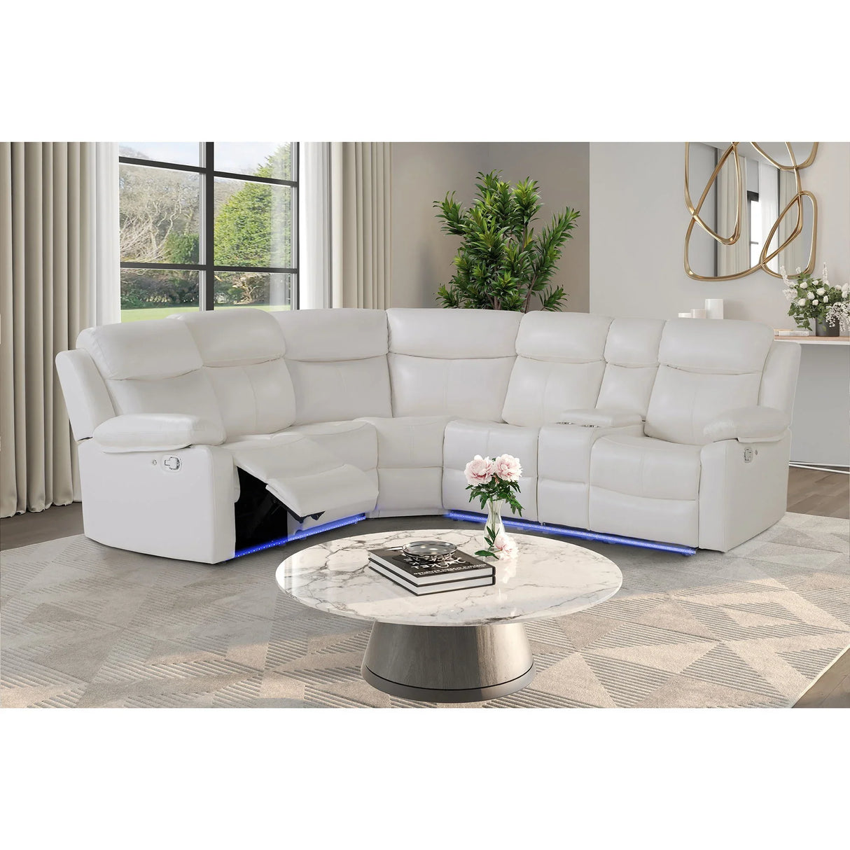 Sectional Sofa With Recline And Storage - Furniture Home Direct