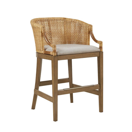 Casual Handcrafted Rattan Counter Stool - Furniture Home Direct
