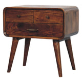 Avora - 3 Drawer Nightstand - Brown - Furniture Home Direct