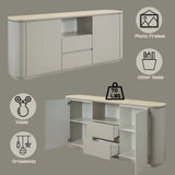 Ingram - Ceramic Top Server - Light Gray - Furniture Home Direct