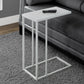 Accent Table, C - Shaped, Tempered Glass, Stylish Design Contemporary & Modern - Furniture Home Direct