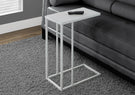Accent Table, C - Shaped, Tempered Glass, Stylish Design Contemporary & Modern - Furniture Home Direct