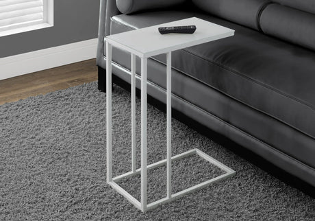 Accent Table, C - Shaped, Tempered Glass, Stylish Design Contemporary & Modern - Furniture Home Direct