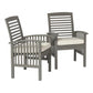 Modern 2 Piece Slat Back Patio Chairs With Cushions - Furniture Home Direct