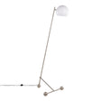 Eileen - Contemporary Floor Lamp - Nickel / White - Furniture Home Direct