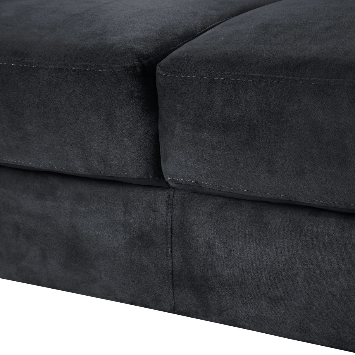 living Room Set With Sofa, Love seat and Accent Chair - Black - Furniture Home Direct