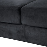 living Room Set With Sofa, Love seat and Accent Chair - Black - Furniture Home Direct