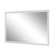 Modern LED Bathroom Vanity Mirror With Aluminum Frame, 45° Beveled Lights, Anti Fog - Silver - Furniture Home Direct