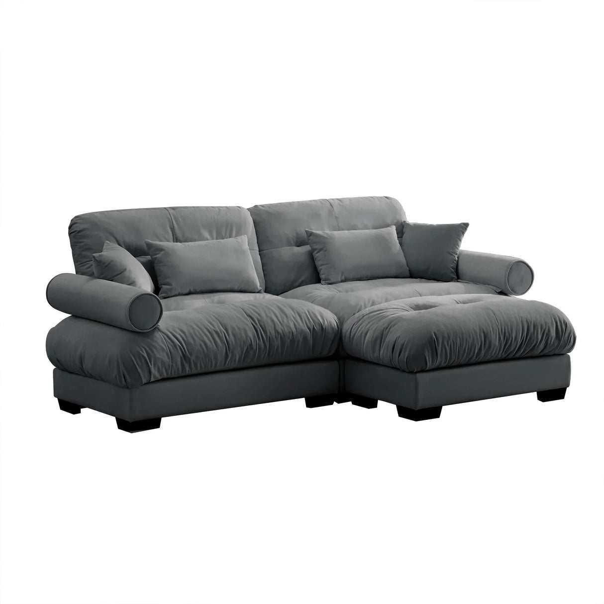 Super Comfort Oversized Modular Sectional Sofa With Movable Ottoman - Furniture Home Direct