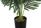 34" Tall, Artificial Plant, Palm Tree, Indoor, Faux, Fake, Floor, Greenery, Potted, Real Touch, Decorative - Green / Black - Furniture Home Direct