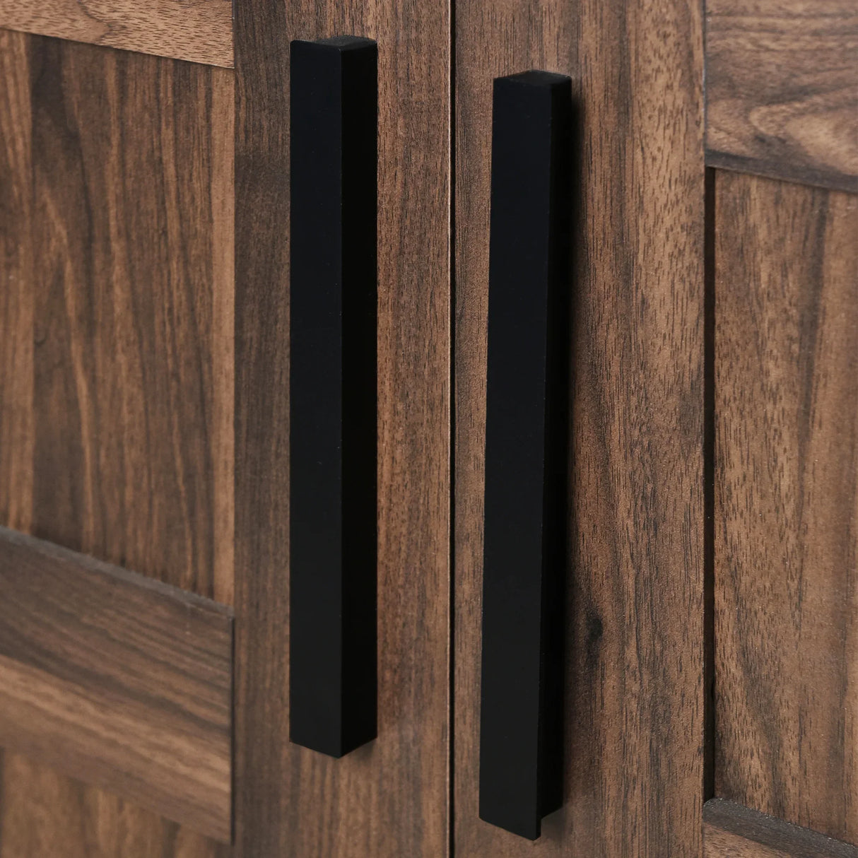 2-Door Wardrobe Armoire with LED and 4 Storage Shelves, Brown - Furniture Home Direct