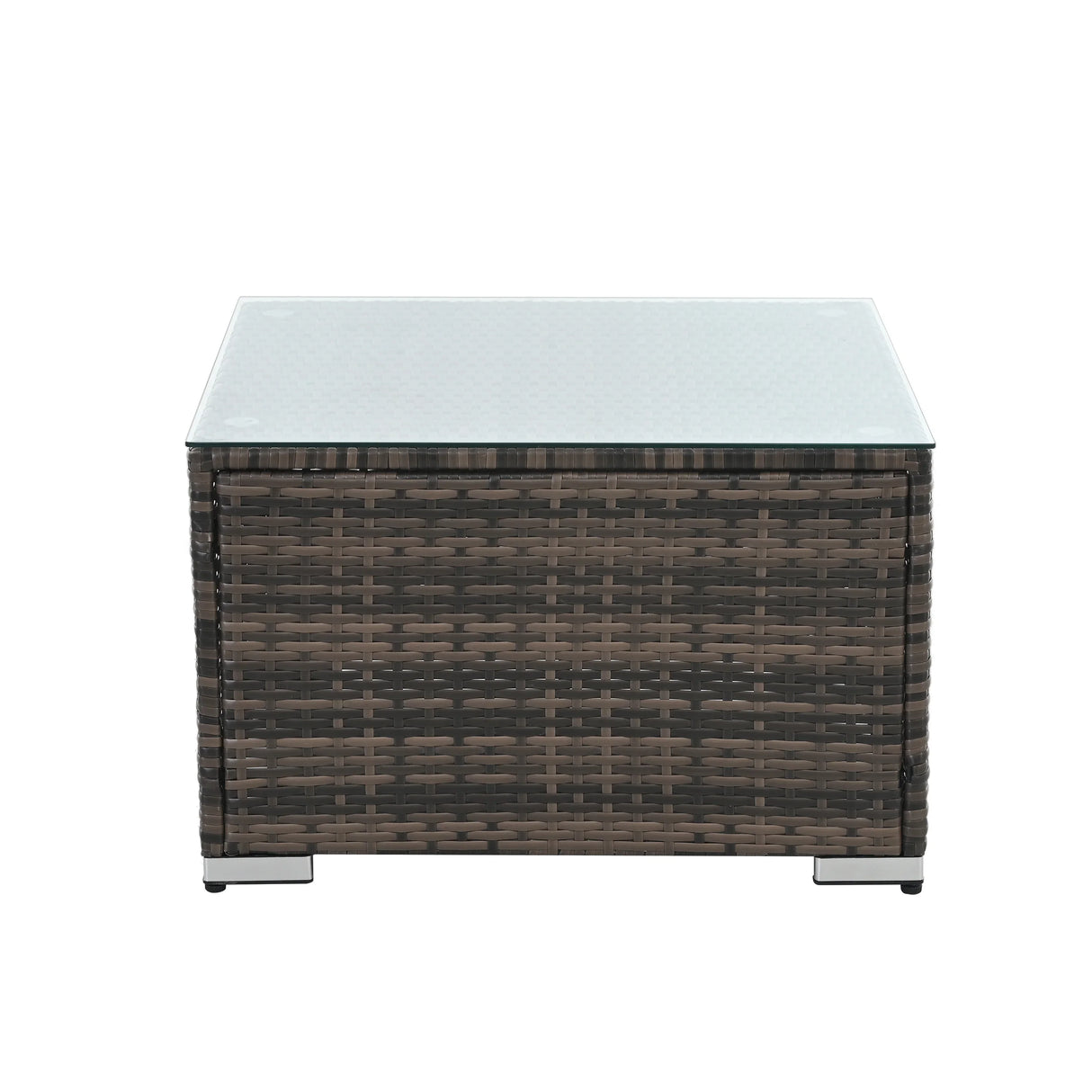 5 Piece Wicker Patio Sectional Set - Gray - Furniture Home Direct