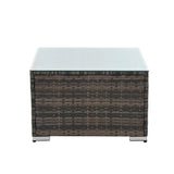 5 Piece Wicker Patio Sectional Set - Gray - Furniture Home Direct