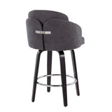 Dahlia - Contemporary Counter Stool Round Footrest (Set of 2) - Furniture Home Direct