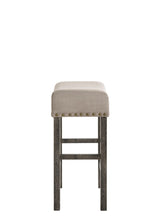 Martha II - Weathered Counter Height Stool (Set of 2) - Gray / Tan - Furniture Home Direct