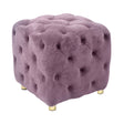 Modern Velvet Upholstered Ottoman, Exquisite Small End Table, Soft Foot Stool, Dressing Makeup Chair, Comfortable Seat For Living Room, Bedroom, Entrance - Furniture Home Direct
