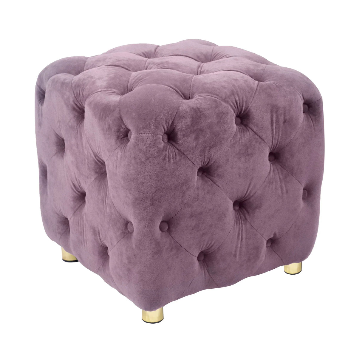 Modern Velvet Upholstered Ottoman, Exquisite Small End Table, Soft Foot Stool, Dressing Makeup Chair, Comfortable Seat For Living Room, Bedroom, Entrance - Furniture Home Direct