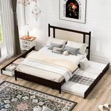 Platform Bed With 2 Big Drawers & Trundle - Furniture Home Direct