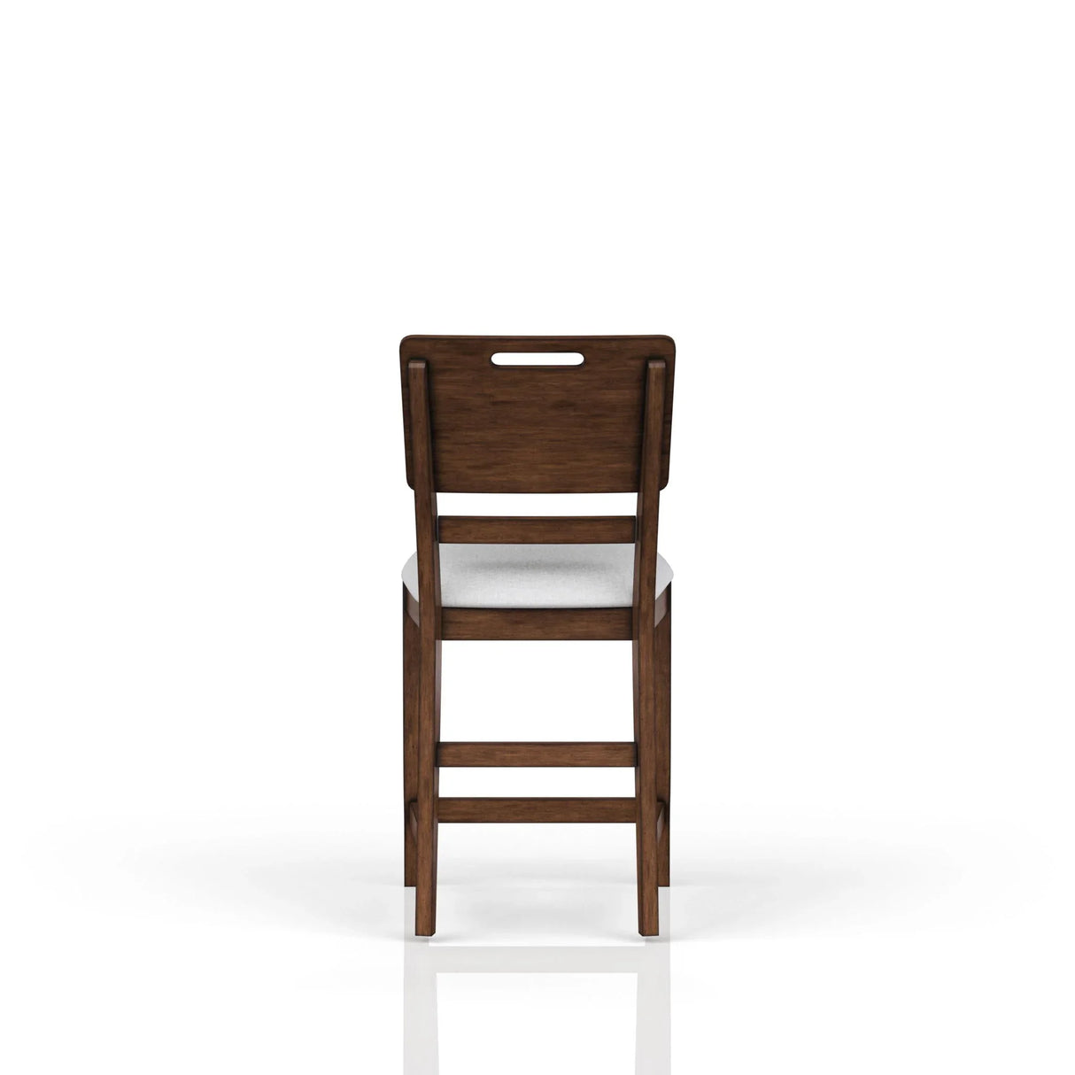 Casual Counter Stool Contrasting Upholstered Seat (Set of 2) - Brown - Furniture Home Direct