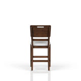 Casual Counter Stool Contrasting Upholstered Seat (Set of 2) - Brown - Furniture Home Direct