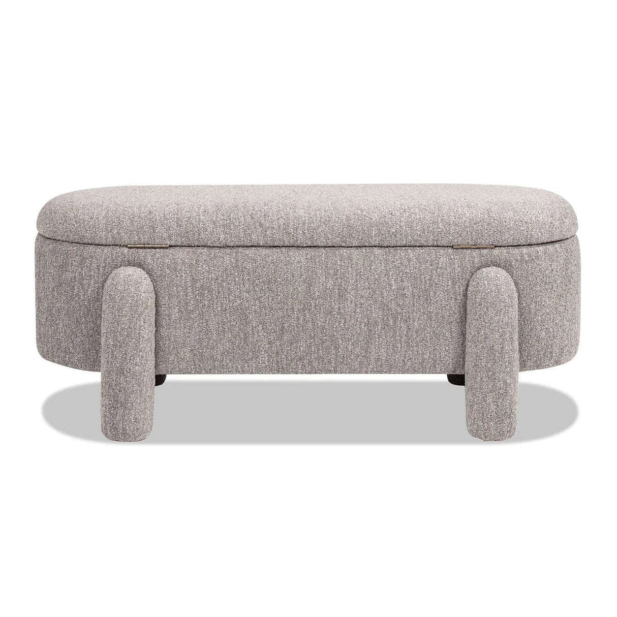 Hugo - Oval Fully Upholstered Storage Bench - Furniture Home Direct