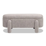 Hugo - Oval Fully Upholstered Storage Bench - Furniture Home Direct