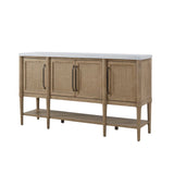Cement Topped Server With Cane Insets - Sand - Furniture Home Direct