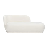 Aire - RAF Modern Rounded Chaise Lounge - Ivory White - Furniture Home Direct