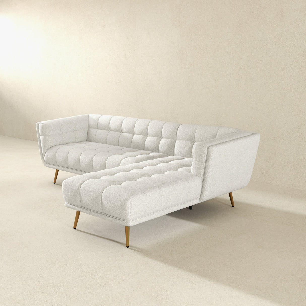 Addison - L Shape Sectional Sofa Tufted - Furniture Home Direct