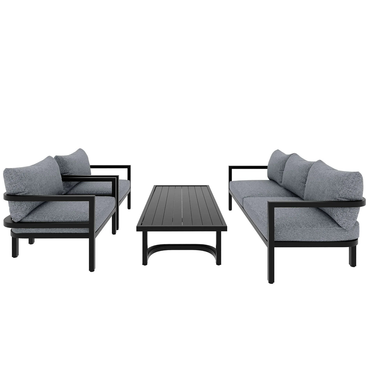 Modern Outdoor Patio Set - Gray - Furniture Home Direct