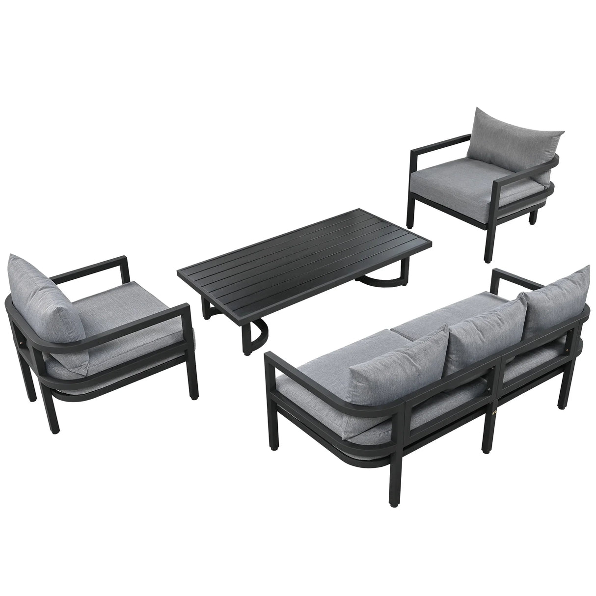 Modern Outdoor Patio Set - Gray - Furniture Home Direct
