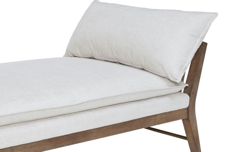 Daybed With Leather Strap Detail - White - Furniture Home Direct