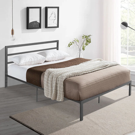 Metal Bed Frame With Headboard - Furniture Home Direct