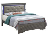 Bed With LED Light Accents Headboard - Furniture Home Direct