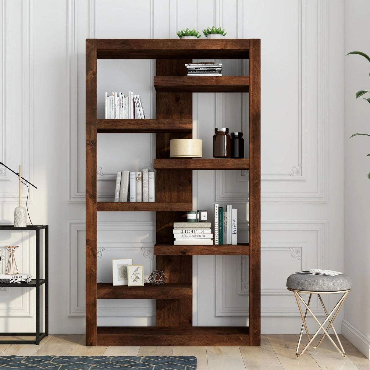 Sausalito - 6 Shelf Bookcase - Whiskey - Furniture Home Direct