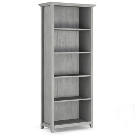 Amherst - 5 Shelf Bookcase - Fog Gray - Furniture Home Direct