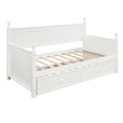 Twin Size Daybed & Twin Size Trundle - White - Furniture Home Direct