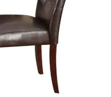 Britney - Synthetic Leather Side Chair (Set of 2) - Brown / Walnut - Furniture Home Direct