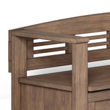 Adams - Entryway Storage Bench - Rustic Natural Aged Brown - Furniture Home Direct