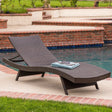 Wicker Chaise Lounge - Brown - Furniture Home Direct