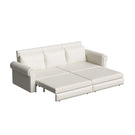 3 In 1 Convertible Sleeper Sofa With Nailhead Trim & Rolled Arm - Furniture Home Direct