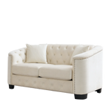 Sofa And Loveseat - Beige - Furniture Home Direct