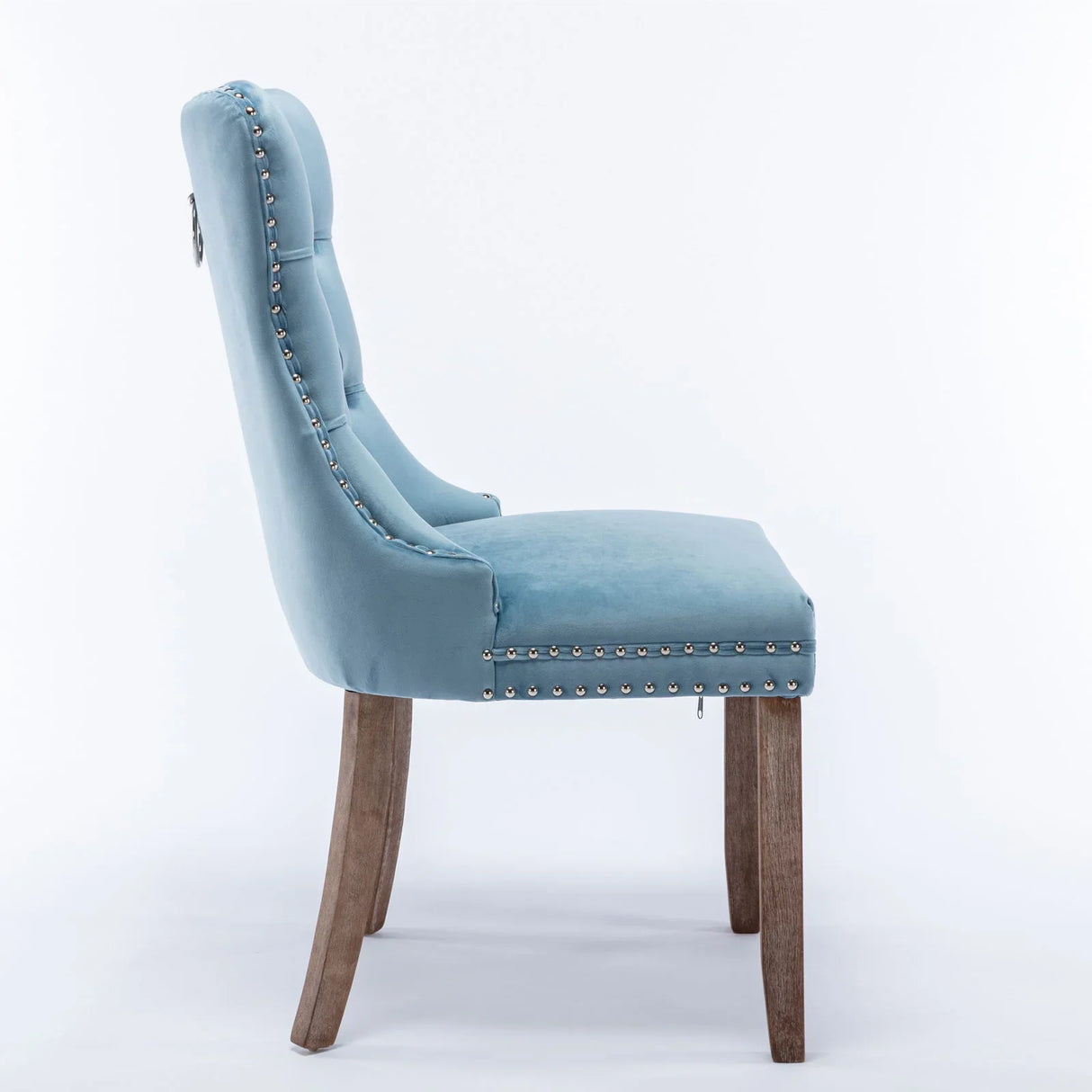 Nikki - Modern, High-End Tufted Solid Wood Contemporary Velvet Upholstered Dining Chair With Wood Legs Nailhead Trim (Set of 2) - Furniture Home Direct