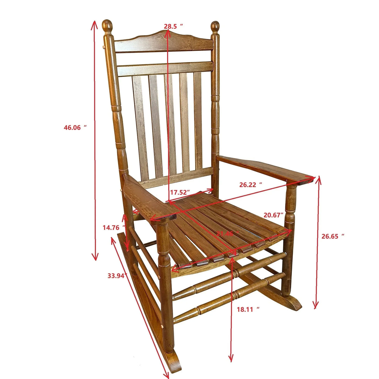 Balcony Porch Adult Rocking Chair - Furniture Home Direct