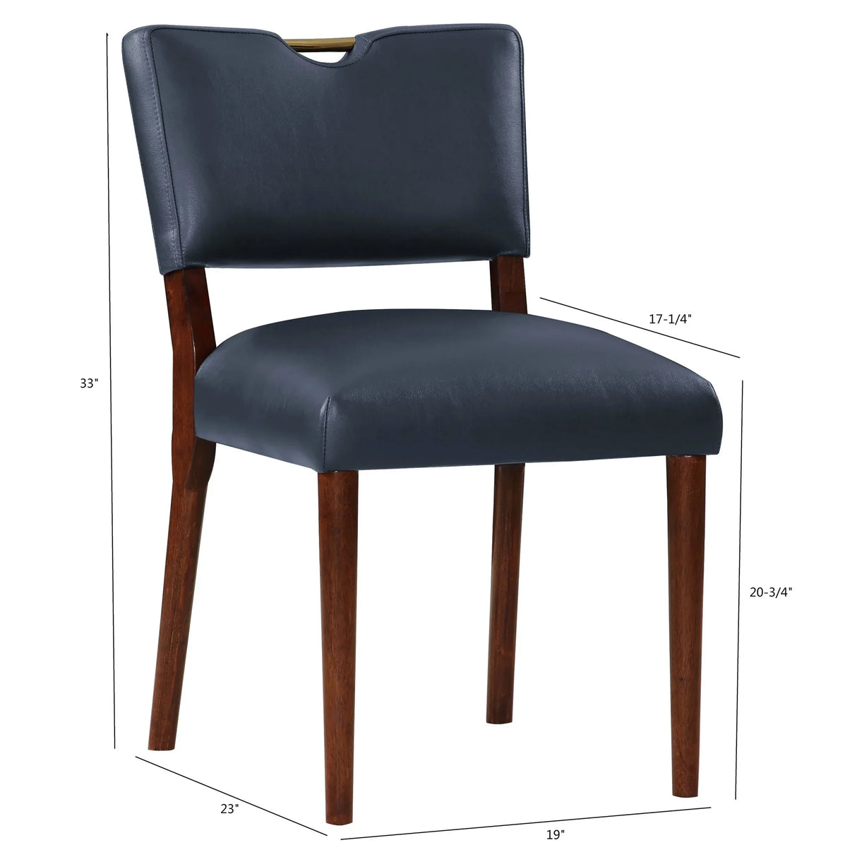 Bryson Retro Modern Dining Chair (Set of 2) - Dark Navy - Furniture Home Direct