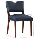 Bryson Retro Modern Dining Chair (Set of 2) - Dark Navy - Furniture Home Direct