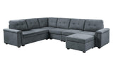 Isla - Fabric Sectional Sofa With Ottoman - Furniture Home Direct