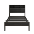 Modern Metal Platform Bed Frame With Storage Headboard And Charging Station - Furniture Home Direct