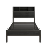 Modern Metal Platform Bed Frame With Storage Headboard And Charging Station - Furniture Home Direct